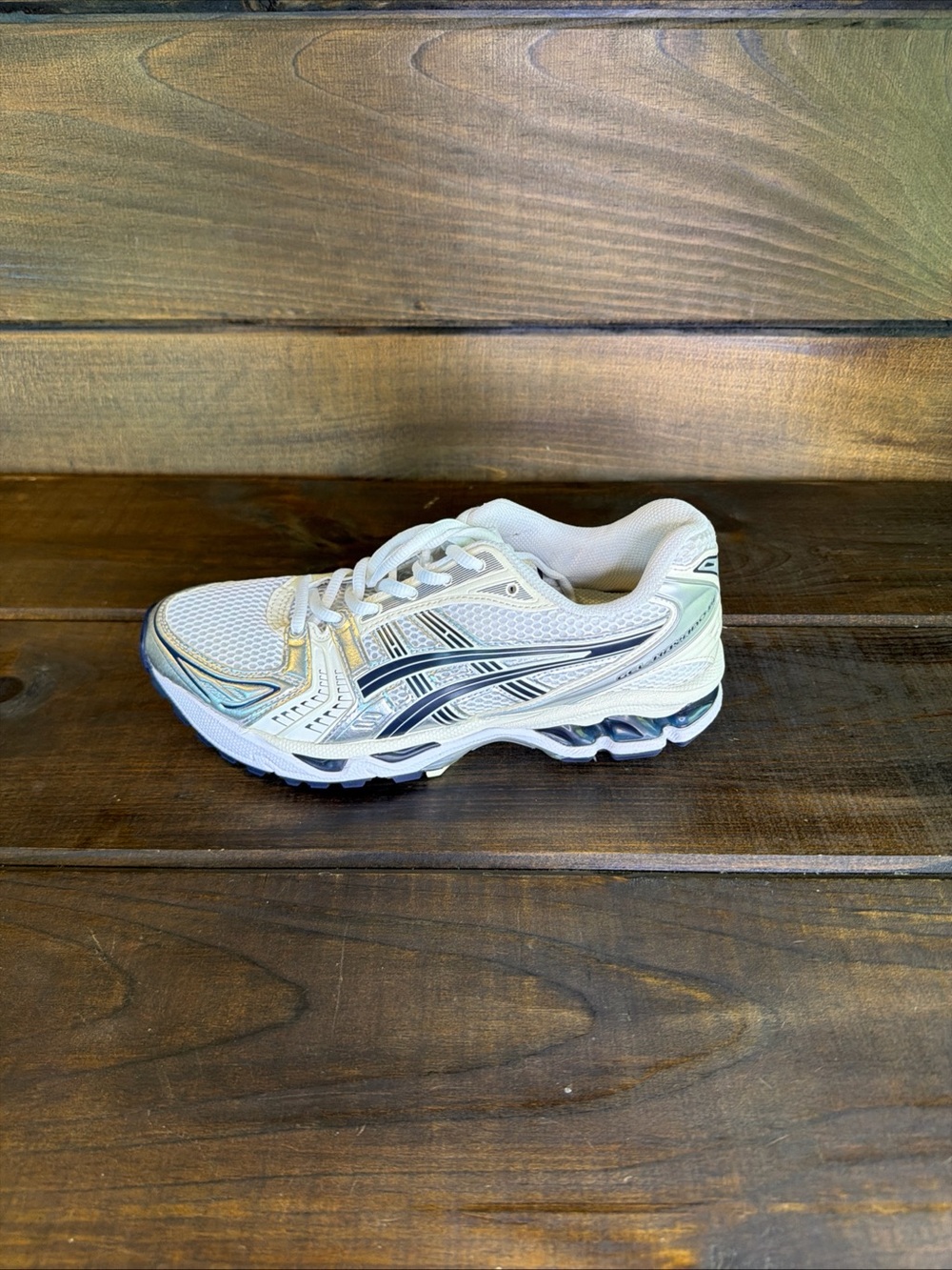 ASICS Gel-Kayano 14 ‘White Midnight’ Sneakers Running Shoes Women Size 9 - Picture 8 of 12